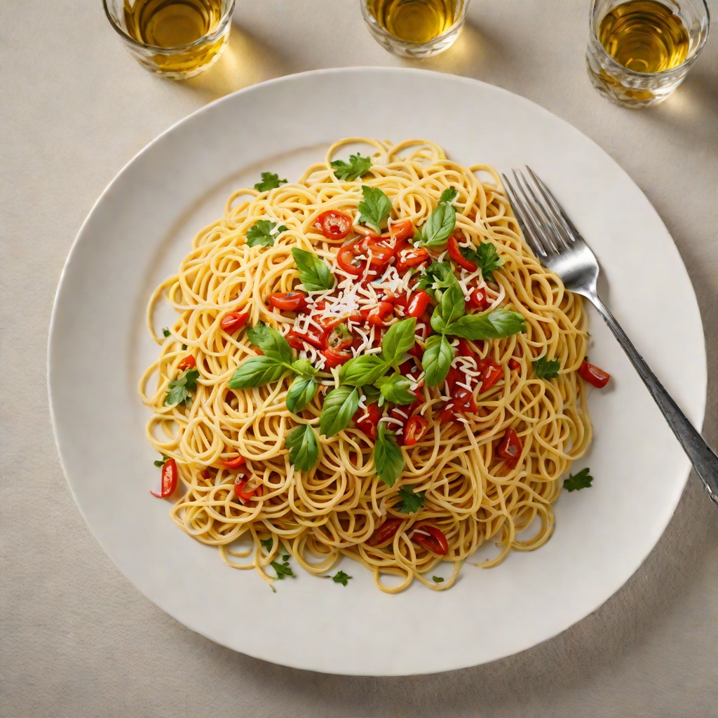 Improvised Jazz Club Spaghetti Aglio e Olio with Chili and Parmesan