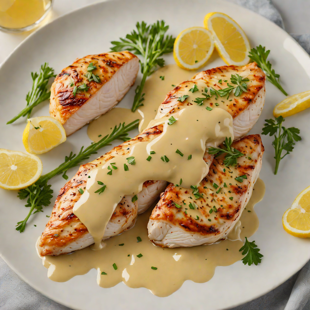 Pan-Seared Chicken Breast with Garlic-Lemon Butter Sauce