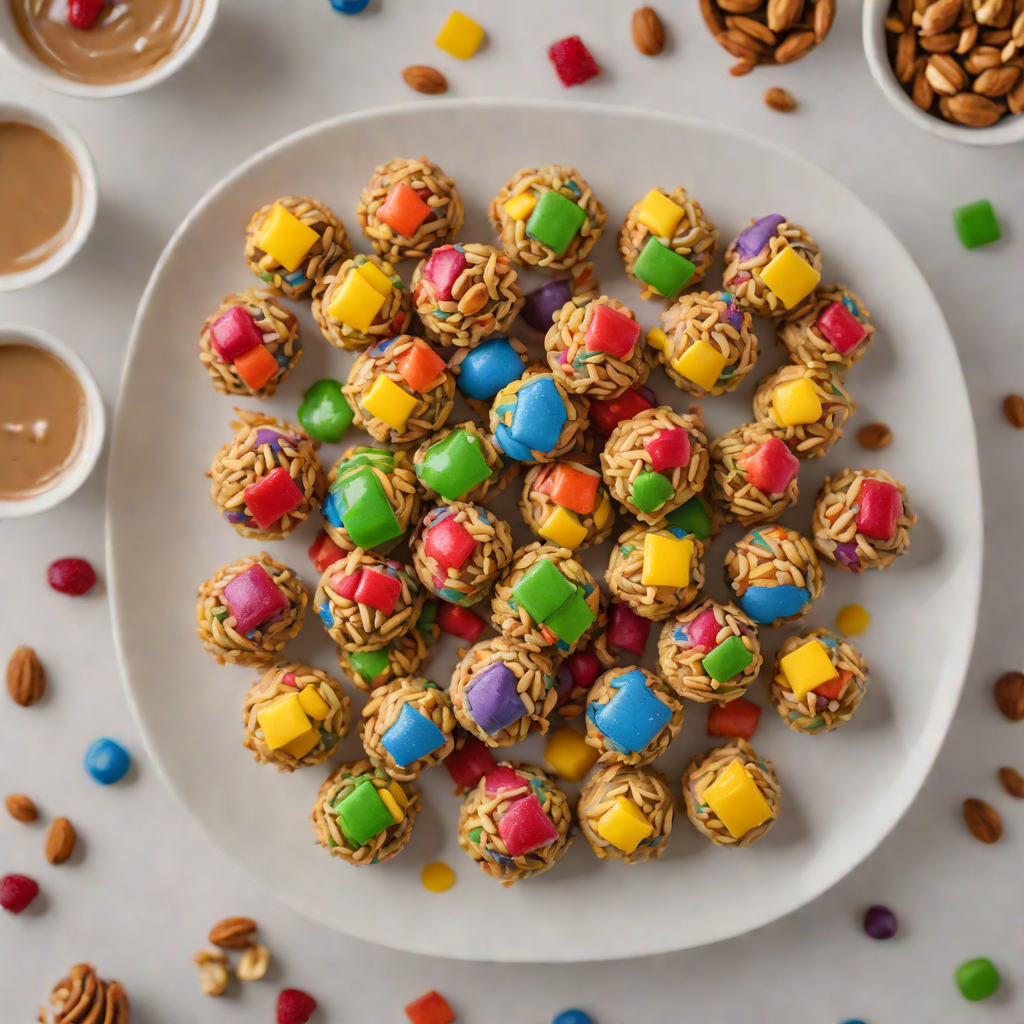 No-Bake Rainbow Energy Bites with Nut Butter