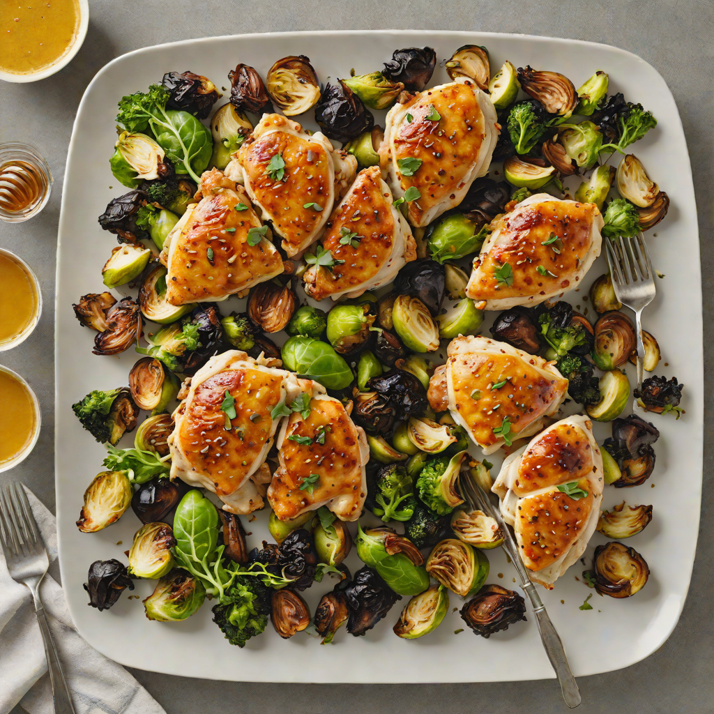 Sheet Pan Honey-Mustard Chicken with Roasted Brussels Sprouts