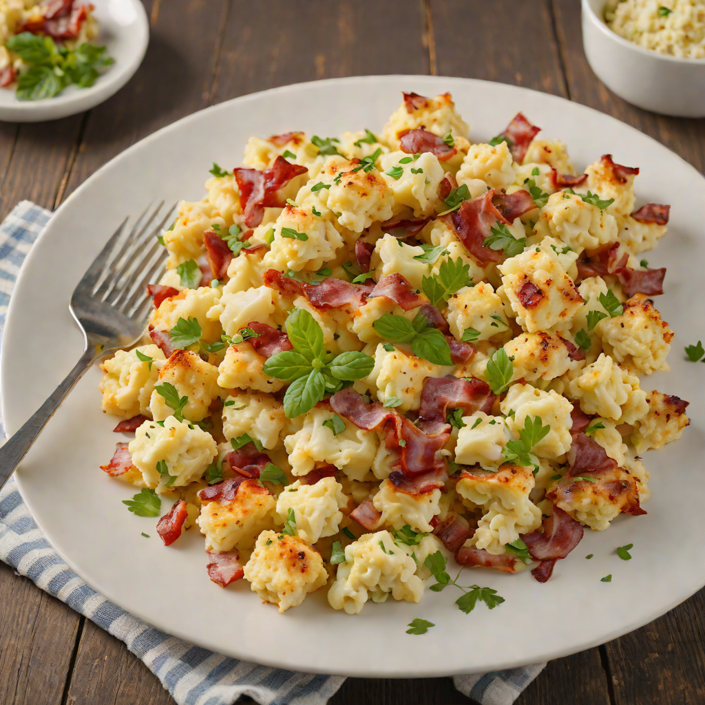 Cheesy Bacon and Cauliflower Casserole