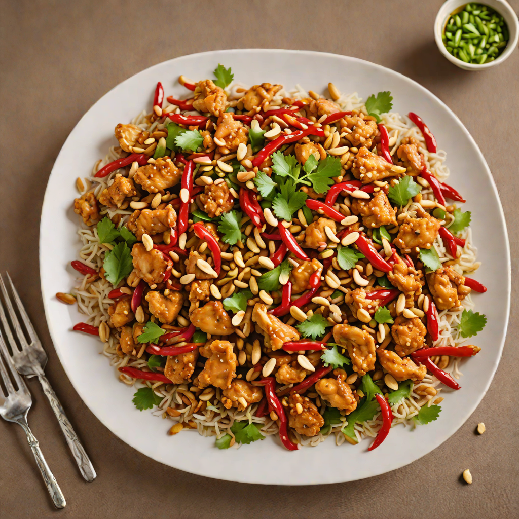 Sichuan-Style Stir-Fried Chicken with Chili and Peanuts