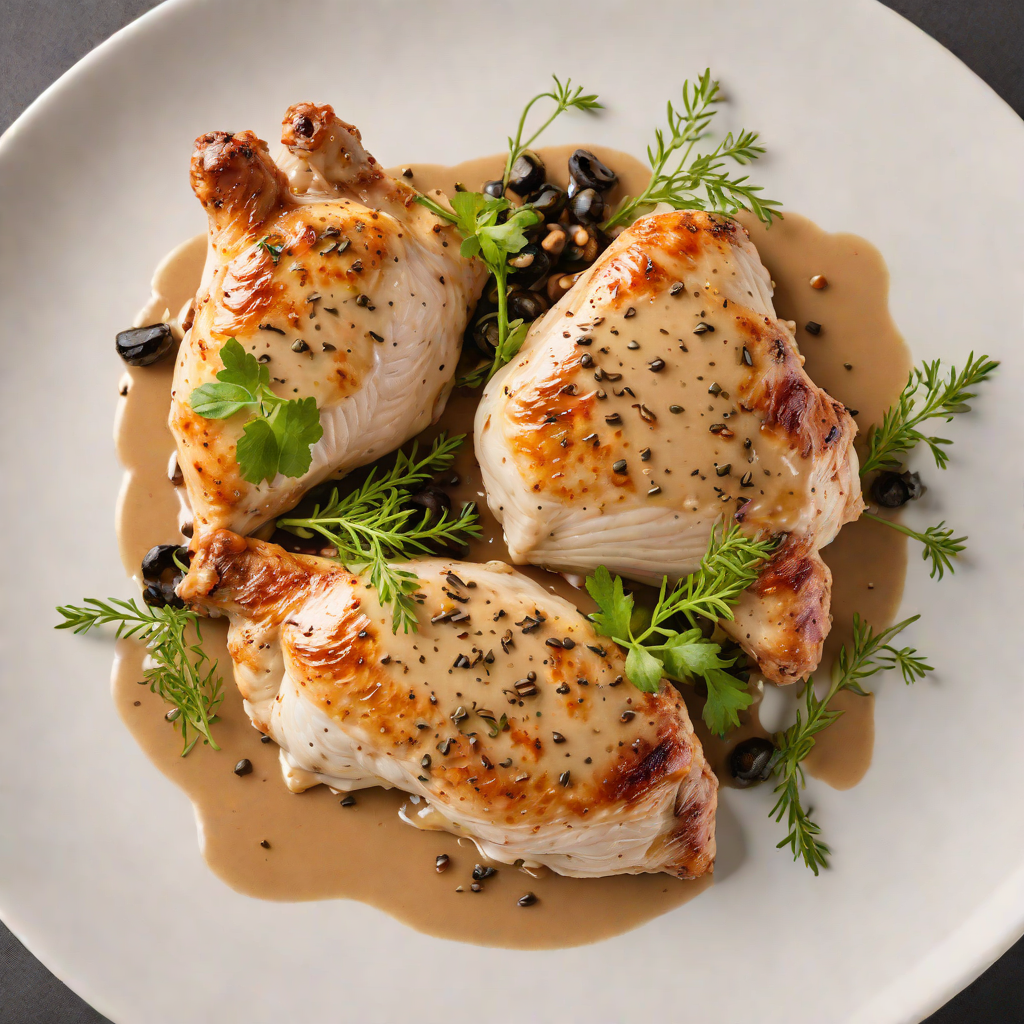 Pan-Roasted Chicken with Fourth Peppercorn Sauce