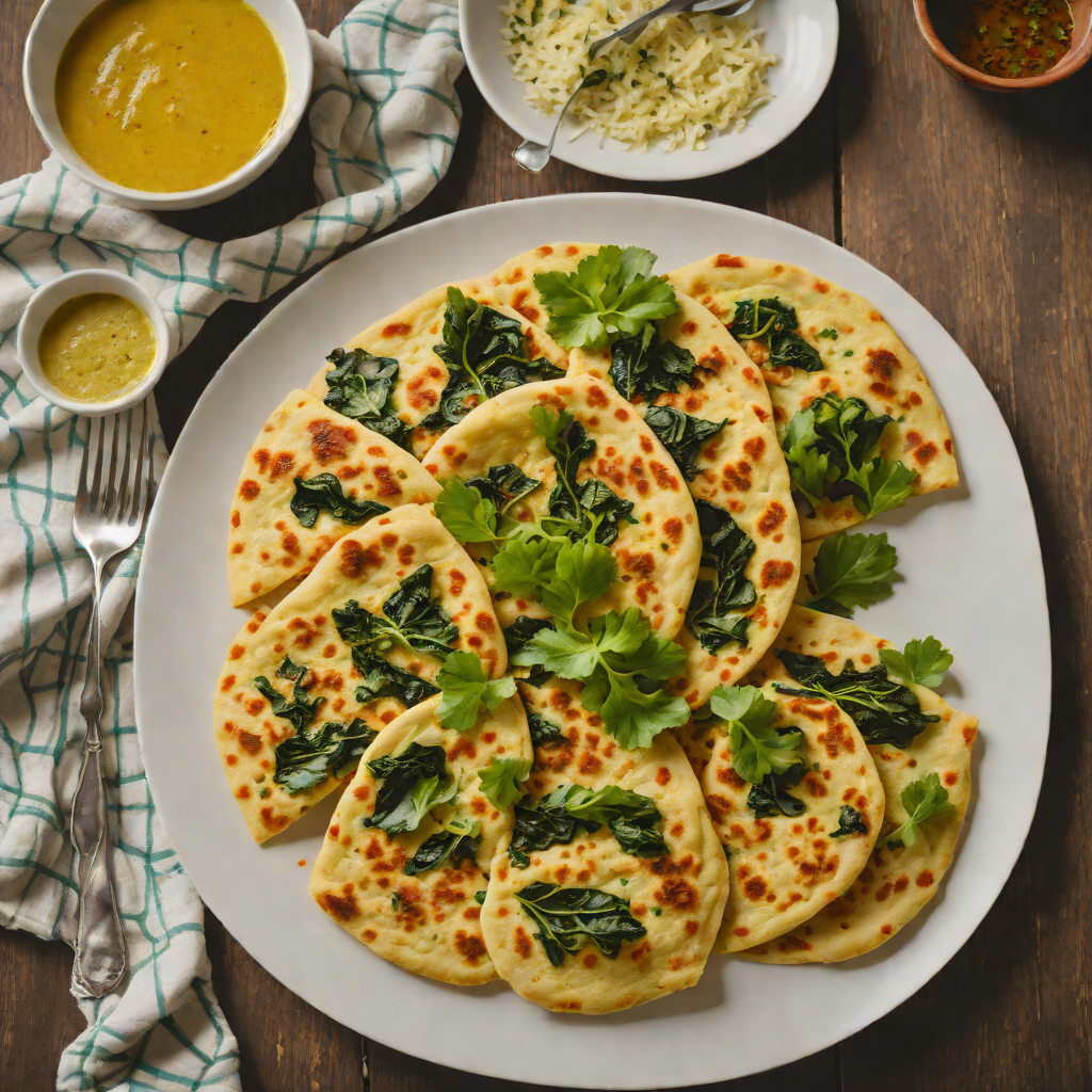 Cornmeal Flatbread (Makki Ki Roti) with Mustard Greens