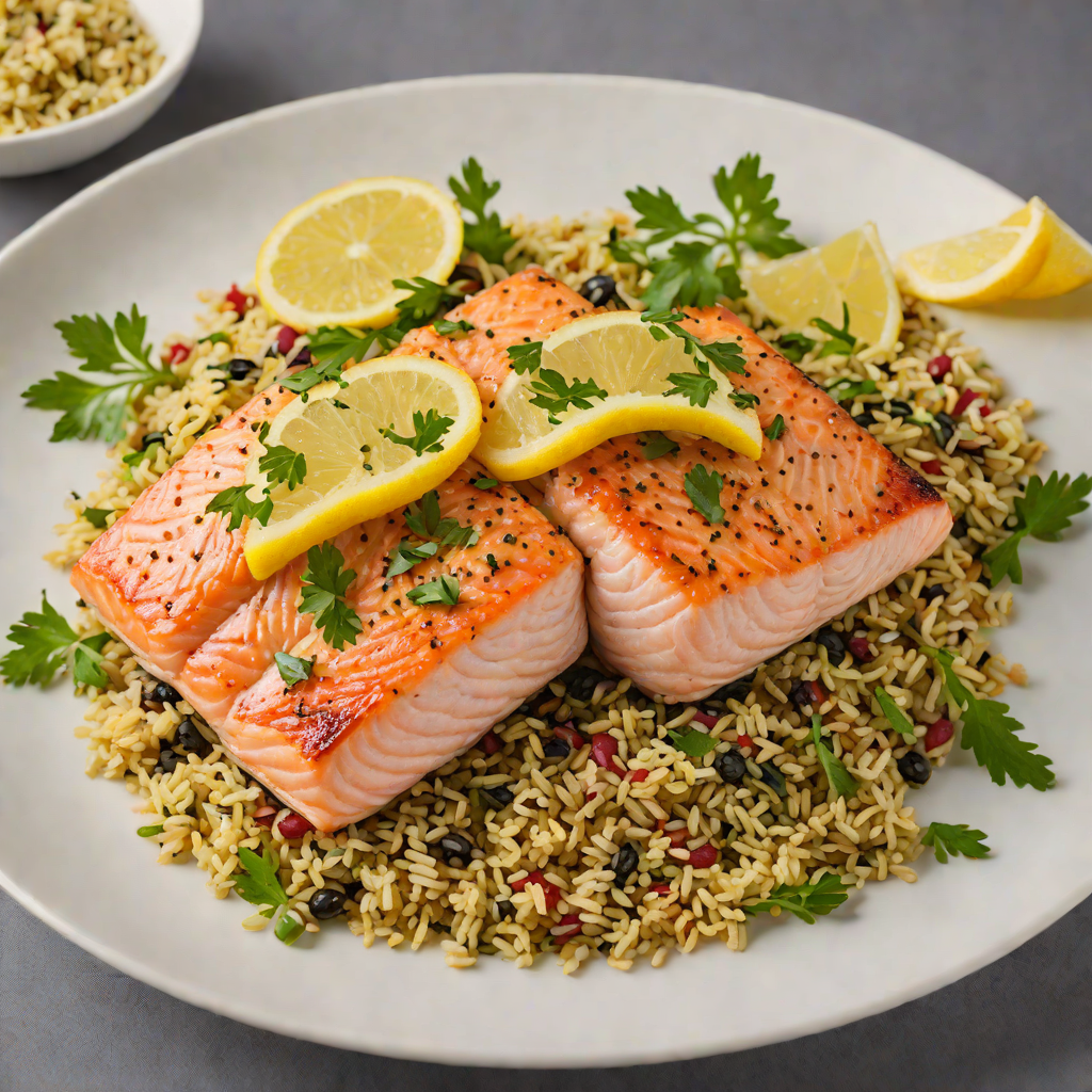 Pan-Seared Lemon Garlic Salmon with Herb Quinoa