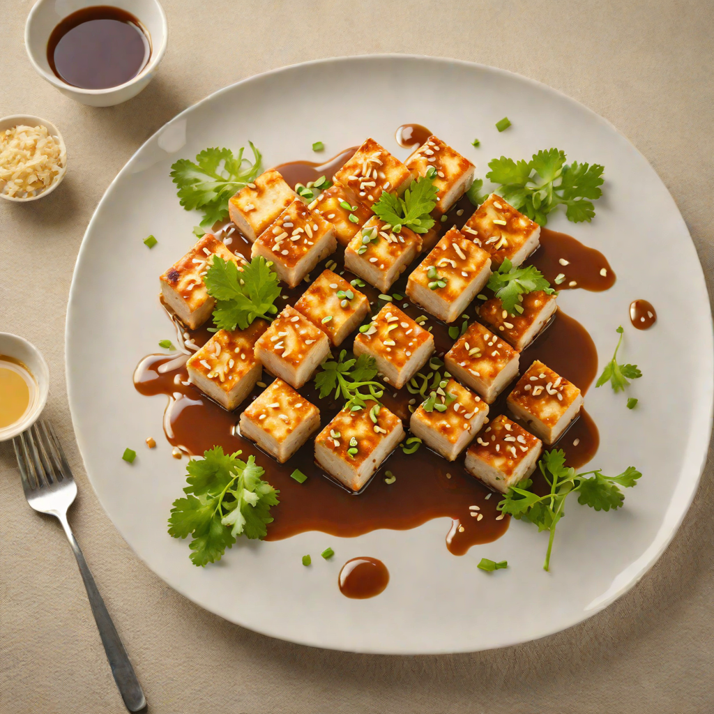 Crisp Pan-Fried Tofu with Sesame-Ginger Sauce