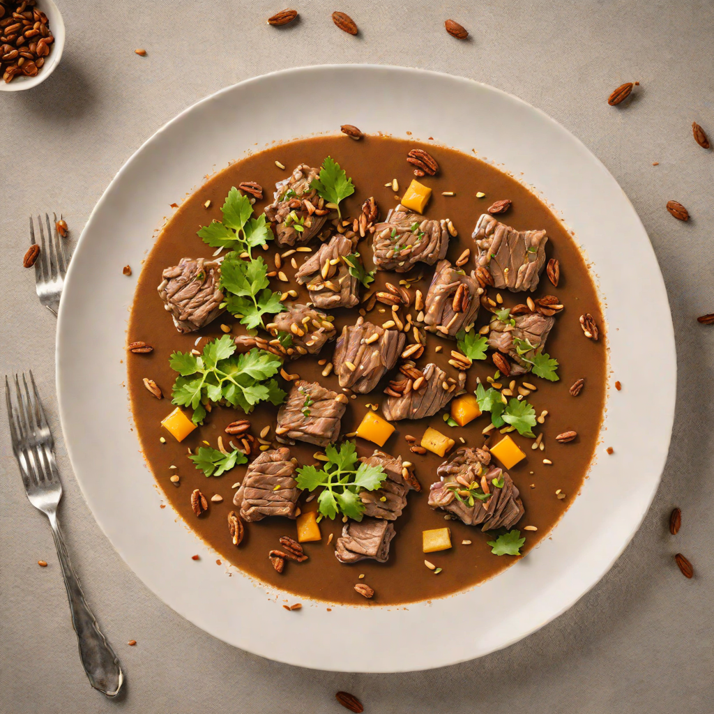 Sautéed Lamb with Kashmiri Dry Spices and Walnut Sauce
