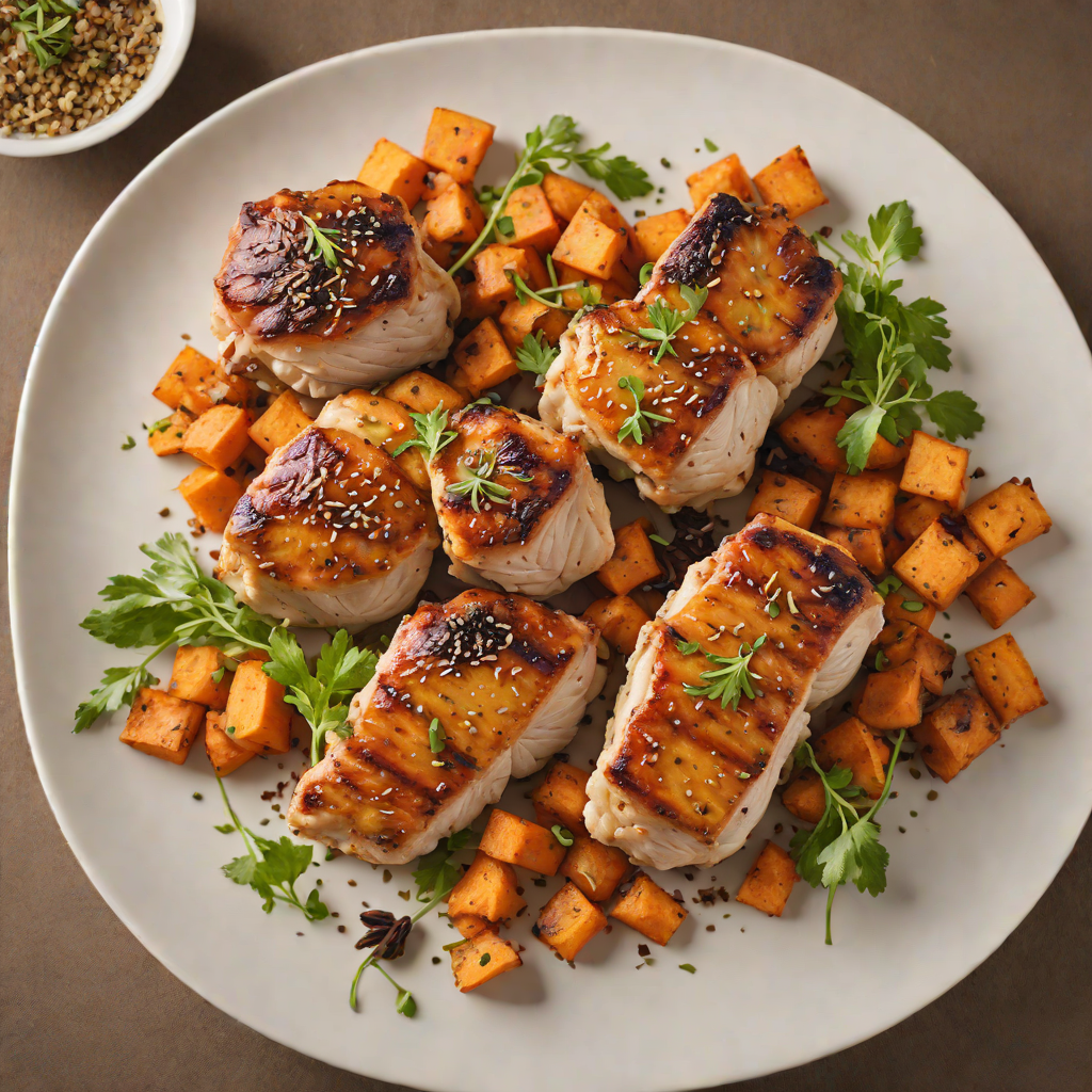 Pan-Seared Chicken Thighs with Roasted Sweet Potato and Cumin