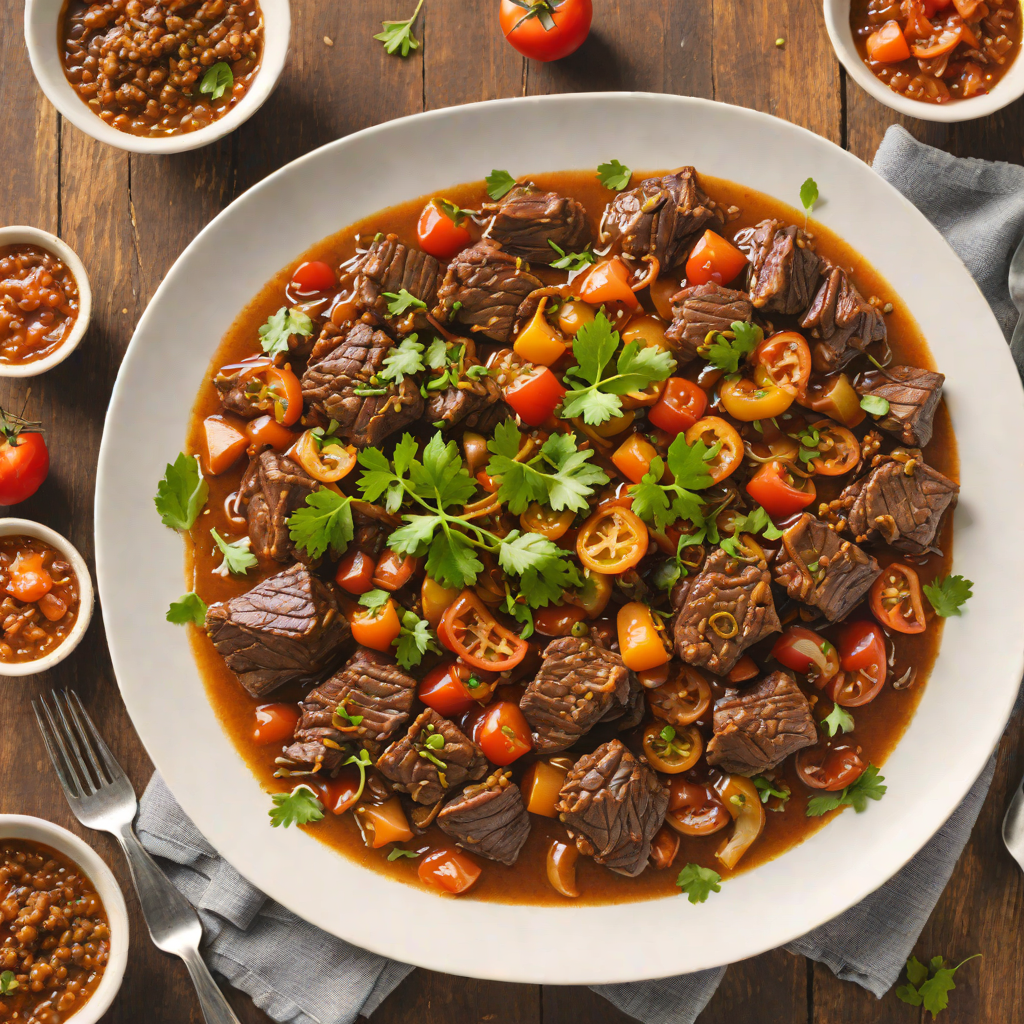 Simmered Berbere-Spiced Beef Tibs with Onions and Tomatoes