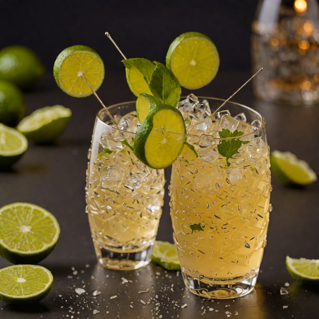 Ginger-Honey Sparkler with Fresh Lime