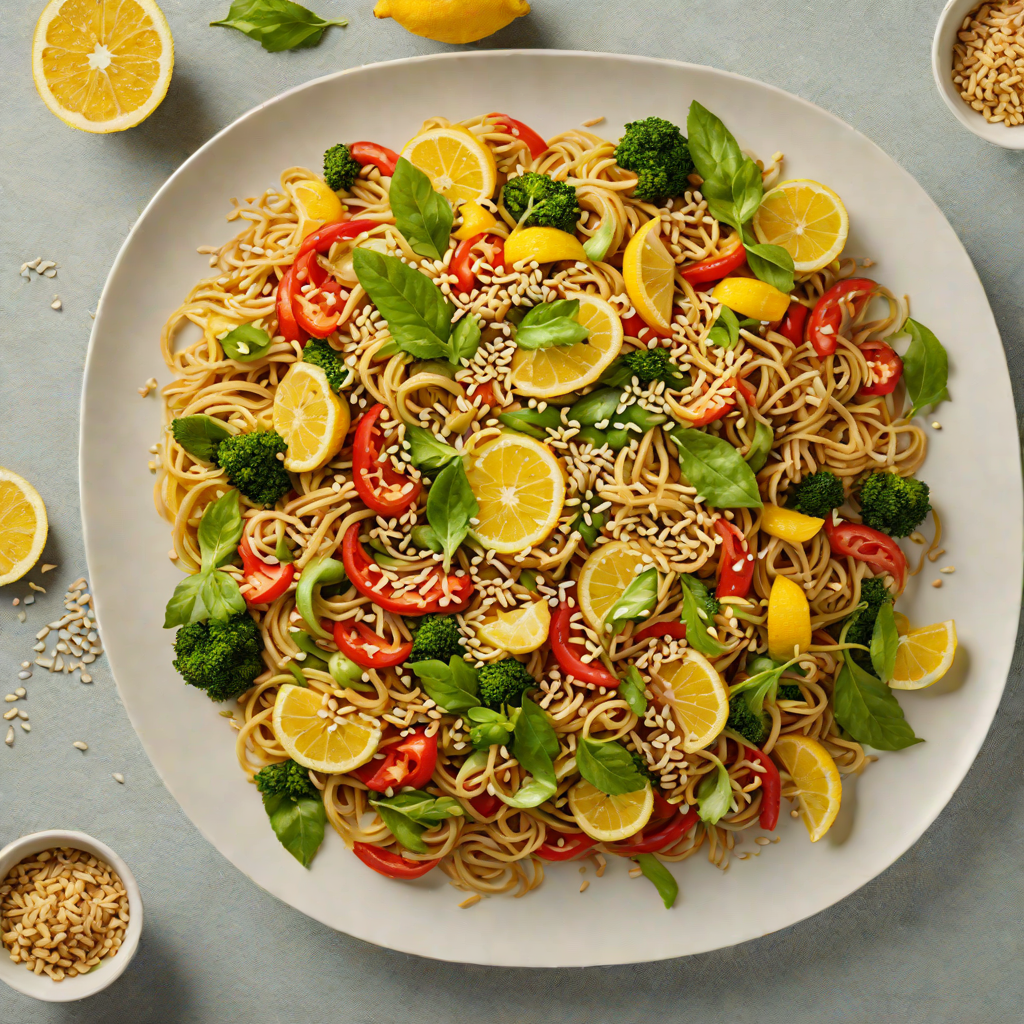 Lemon-Ginger Stir Fry with Sesame Seeds