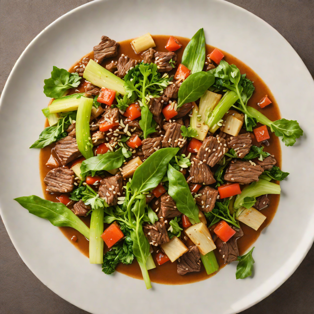 Kangaroo Stir-Fry with Bush Tomato Chutney and Bok Choy