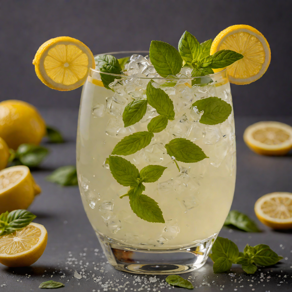 Gin Blossom Lemon Basil Fizz