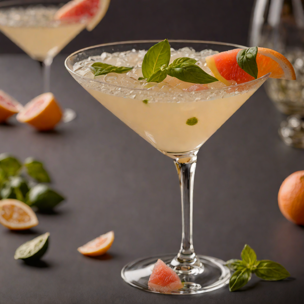 Stirred Basil Grapefruit Gin Martini