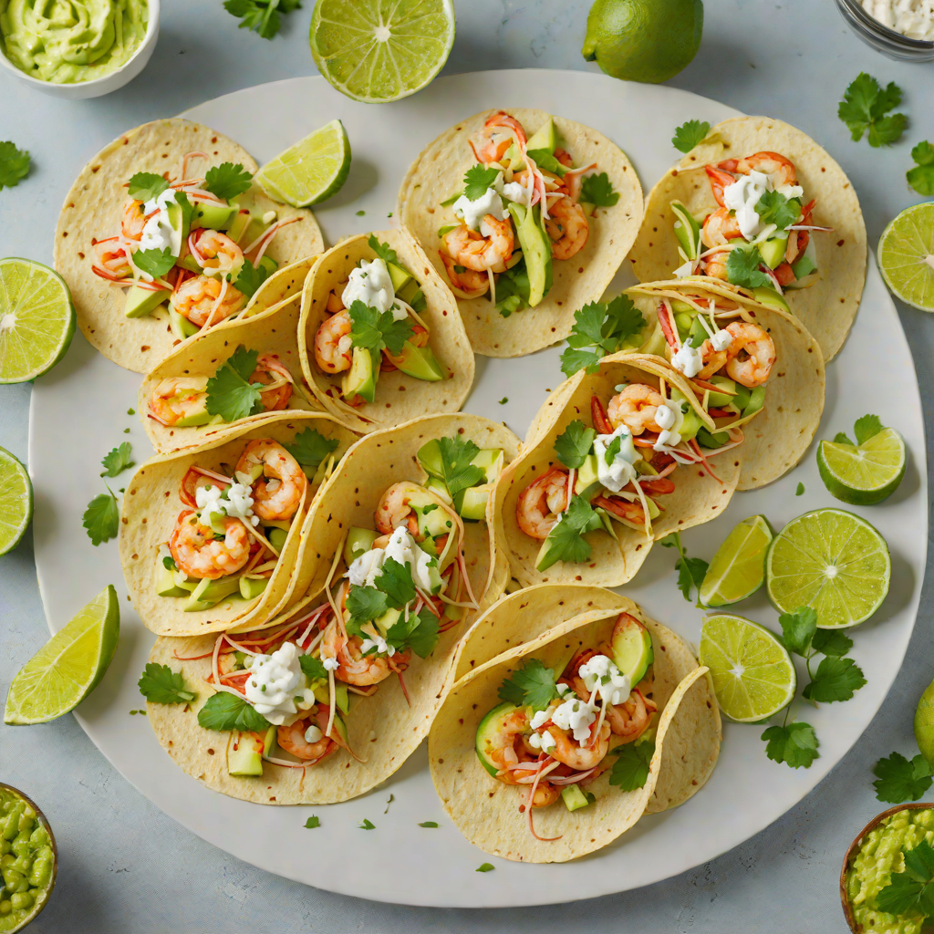 Citrus-Infused Tequila Shrimp Tacos with Avocado Crema