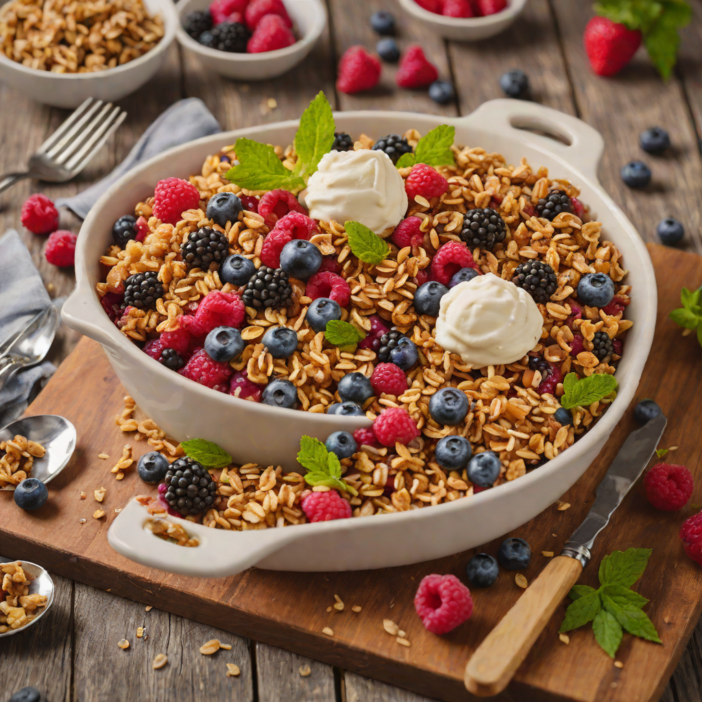 Arendelle Forest Berry Crisp with Oat Topping