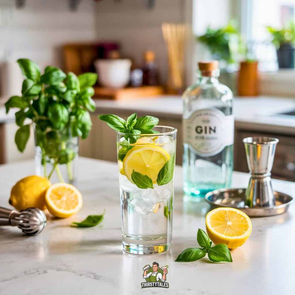 Herbal Lemon Gin Collins