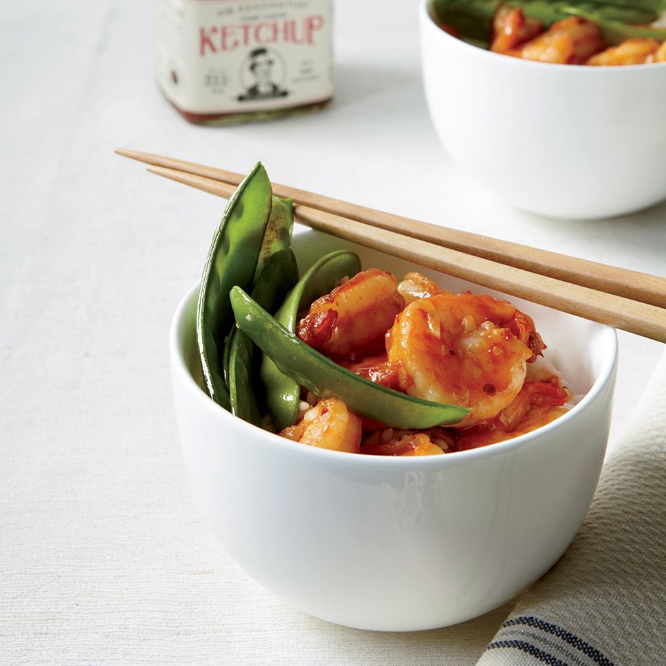 Sweet and Sour Shrimp with Cucumber and Tomato