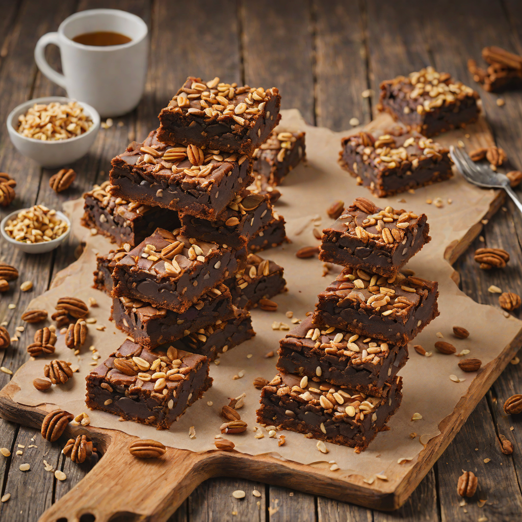 Chewy Cinnamon Brownie Bars with Walnut Crunch
