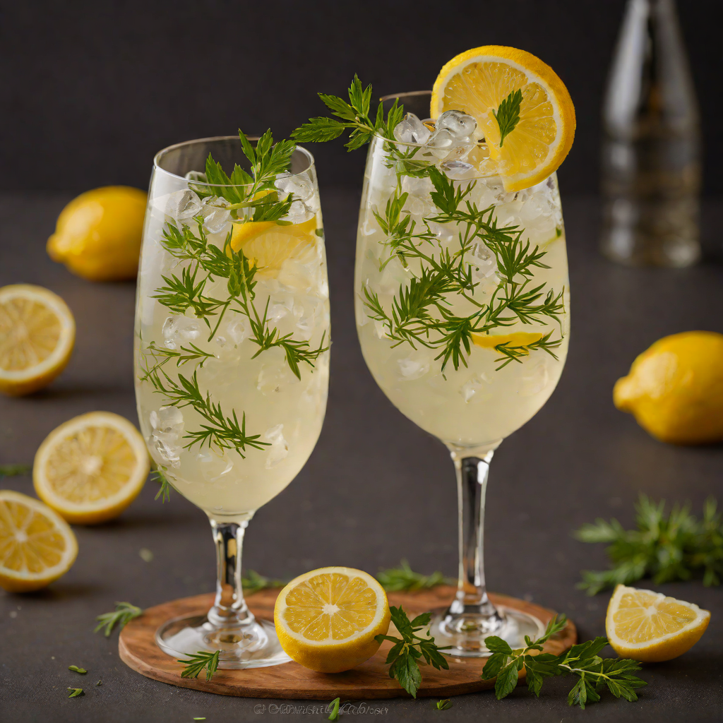 Lemon-Gin Fizz with Fresh Herb Spritz