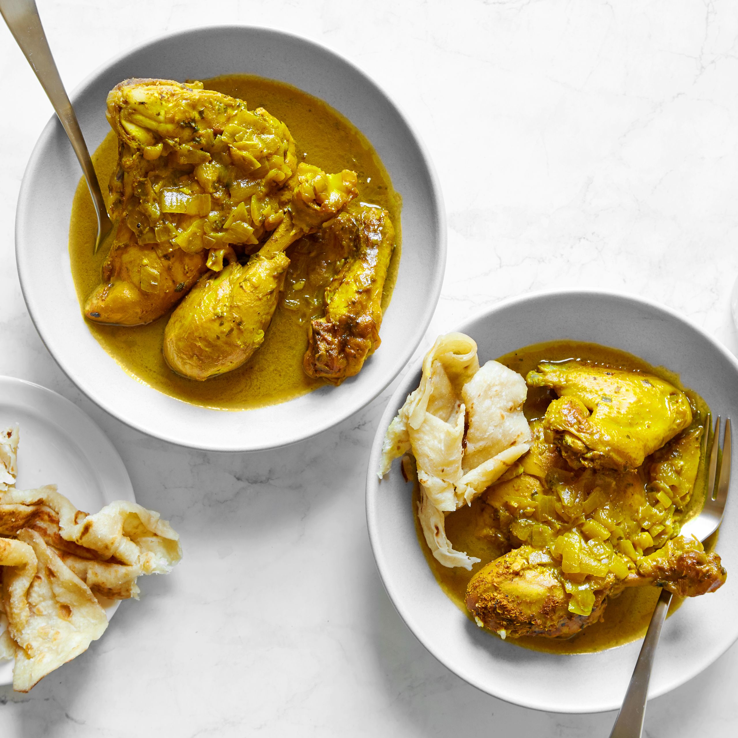 Spiced Trinidadian Curry Chicken with Roti