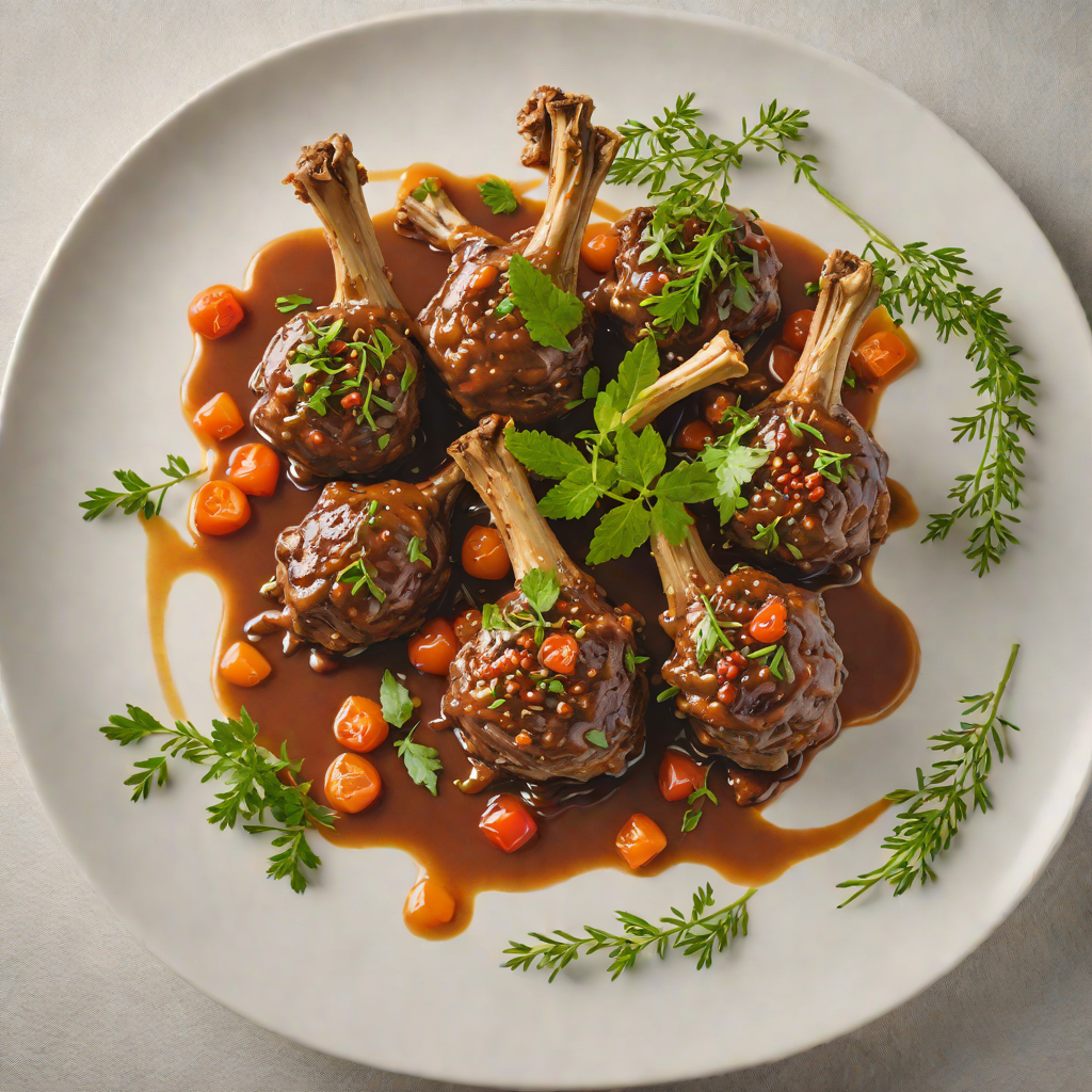 Slow-Cooked Lamb Shanks with Bush Tomato and Aniseed Myrtle Jus