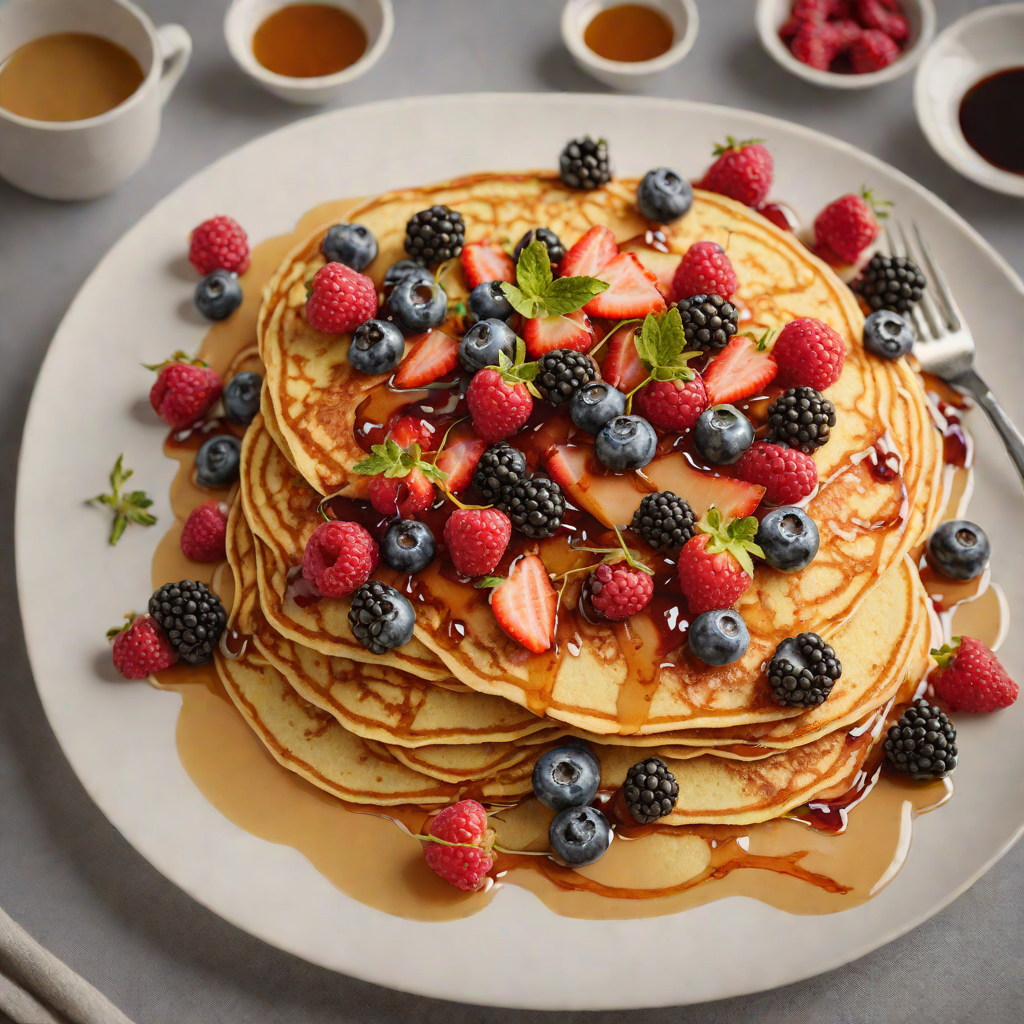 Canal-Side Dutch Pancakes with Fresh Berries and Maple Syrup