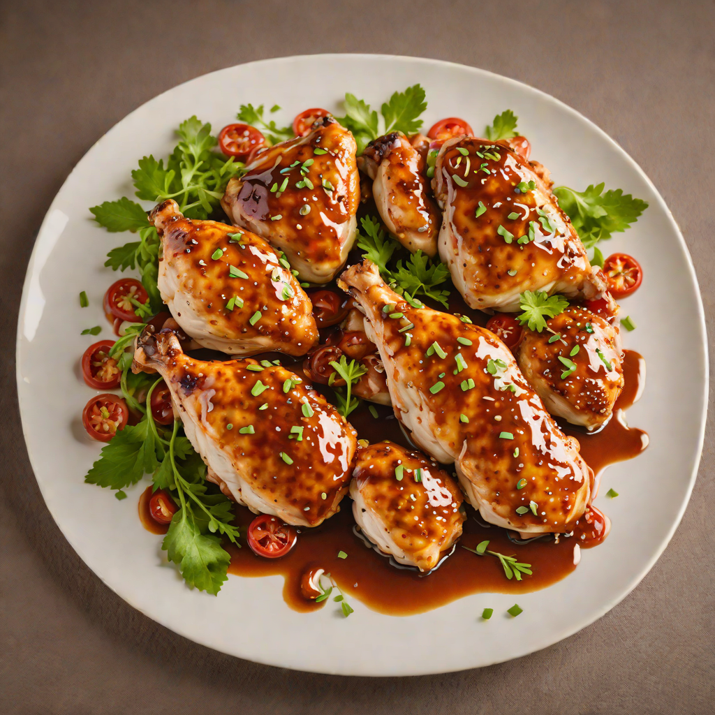 Pan-Seared Chicken with Sweet and Spicy Popular Glaze