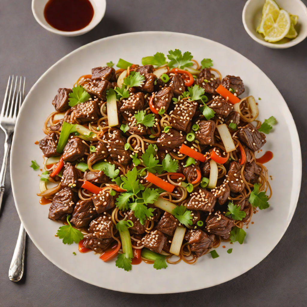 Stir-Fried Beef with Garlic and Ginger Soy Sauce