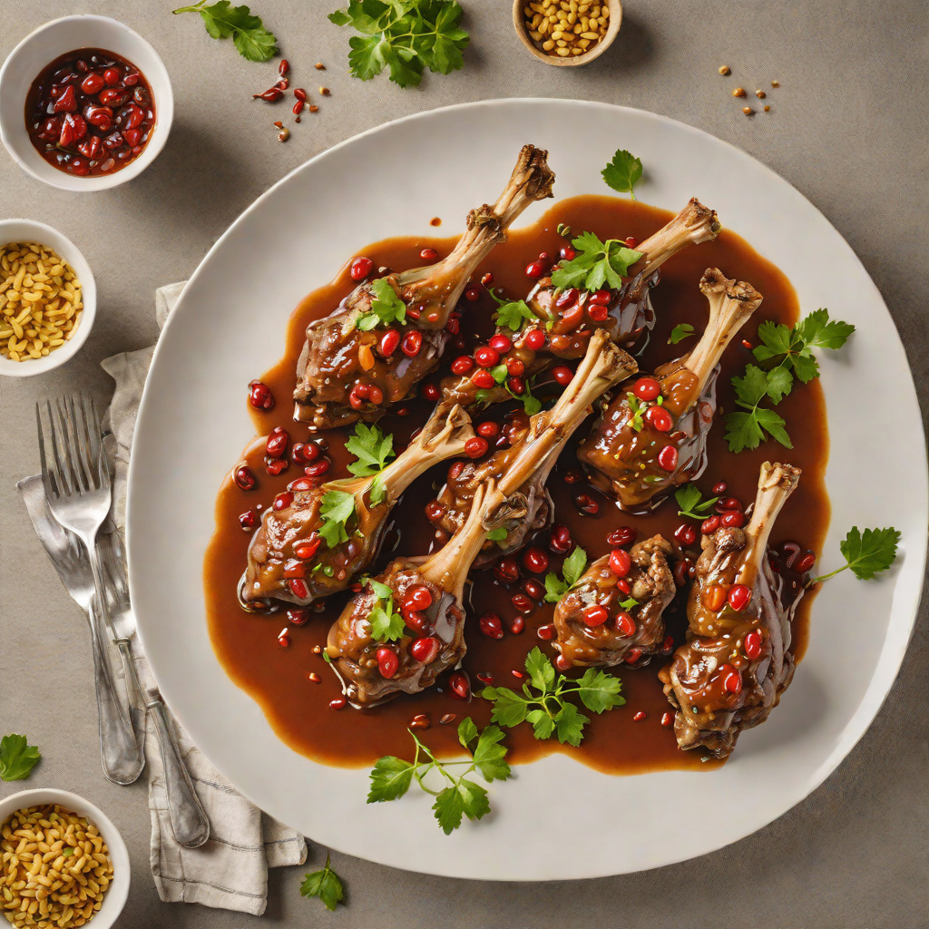 Slow-Cooked Lamb Shanks Braised in Finger Lime and Native Pepperberry Sauce