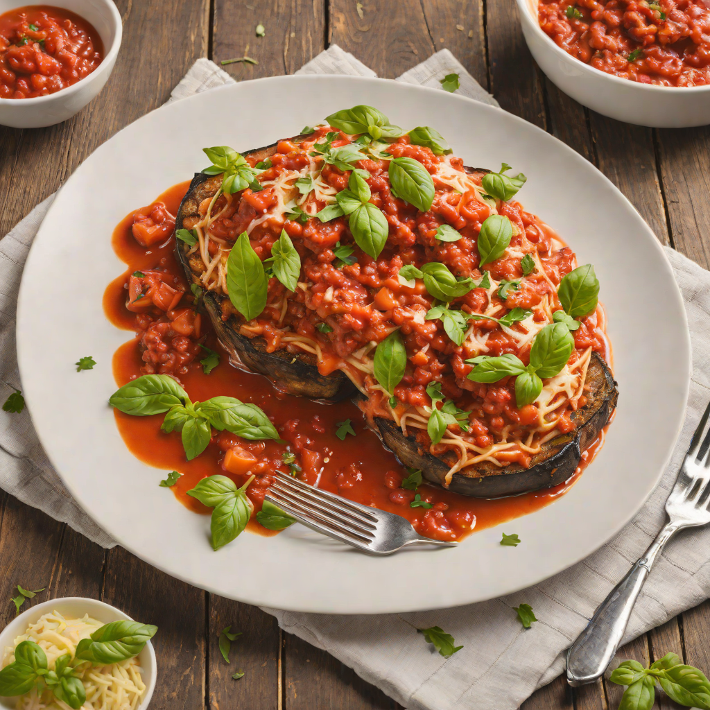 Baked Italian-Style Eggplant Parmesan with Tomato Basil Sauce