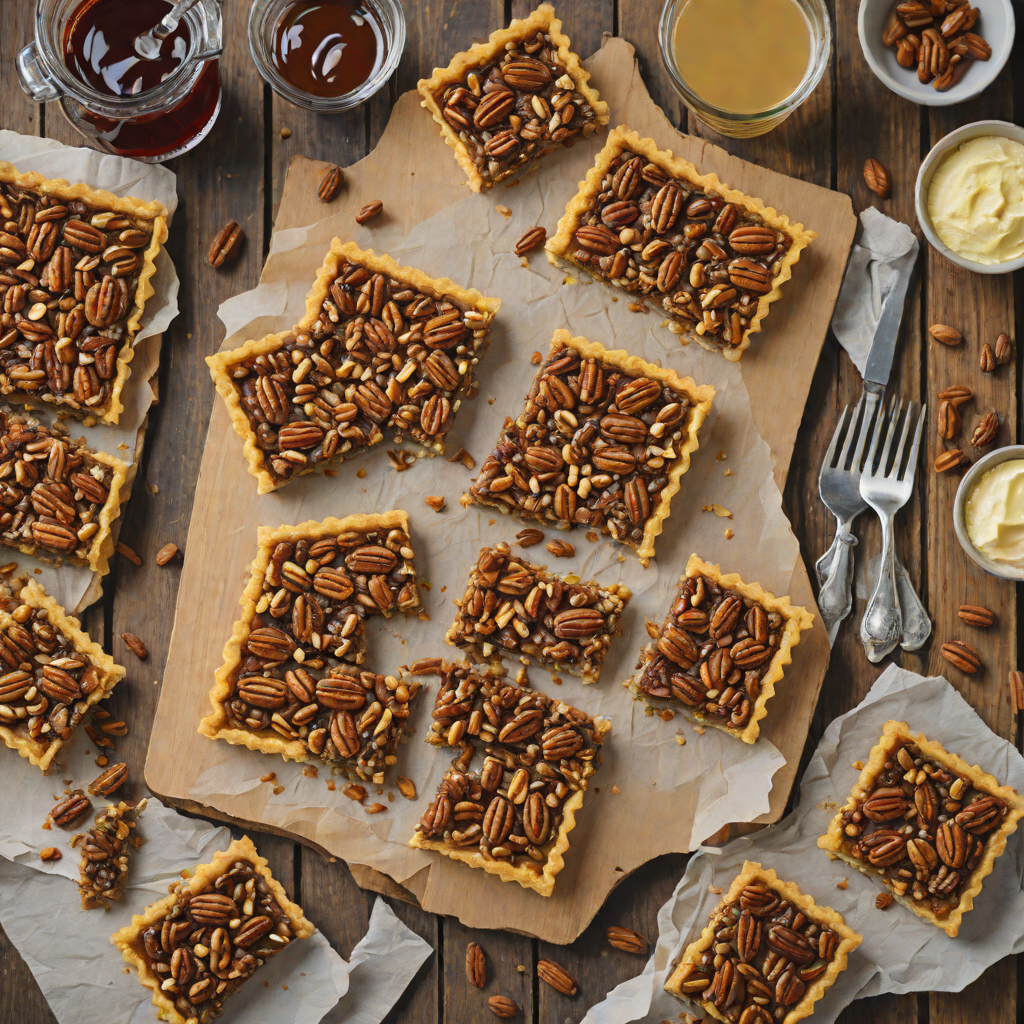 Baked Bourbon-Pecan Pie Bars with Buttery Shortbread Crust