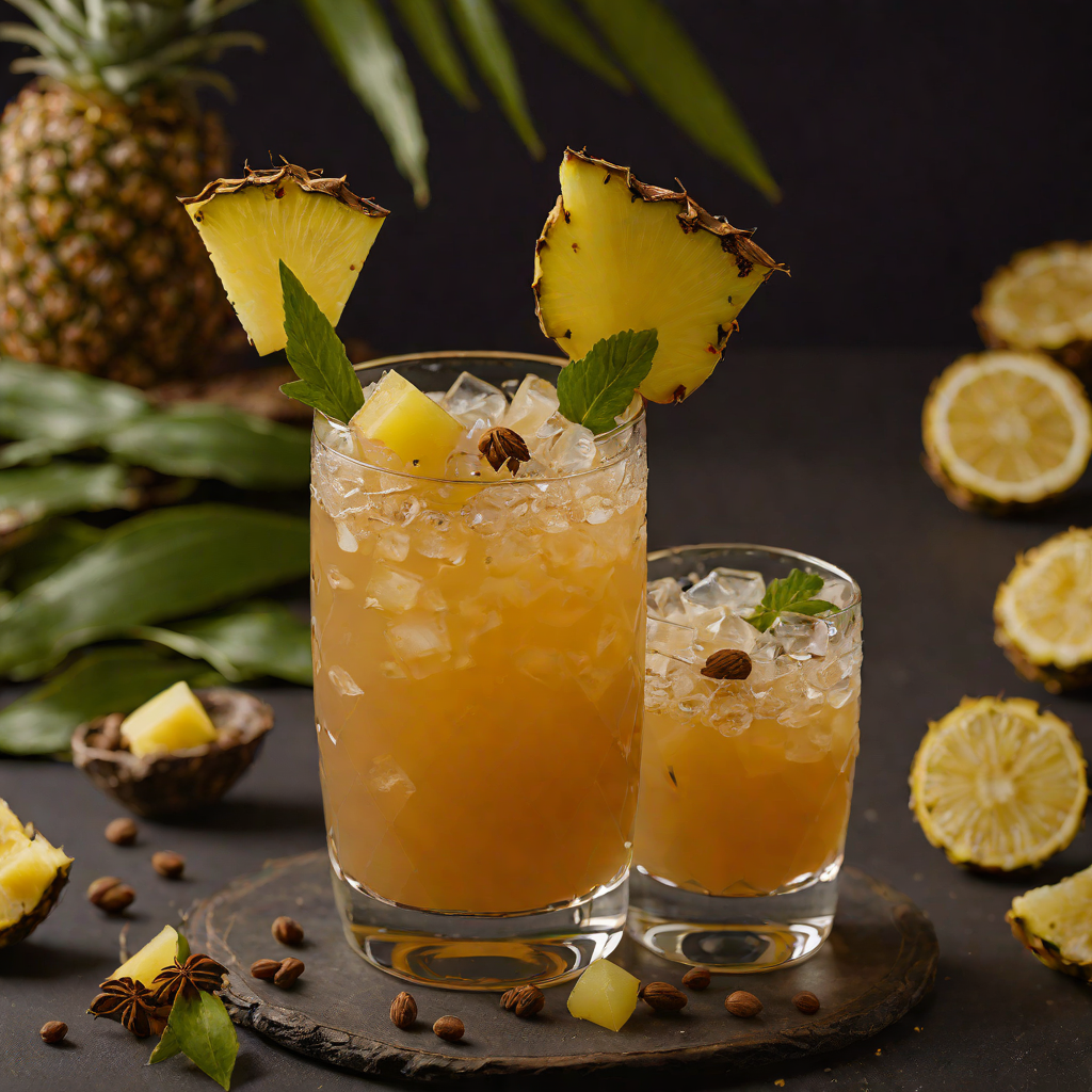 Tiki-Style Dark Rum Sour with Pineapple and Allspice
