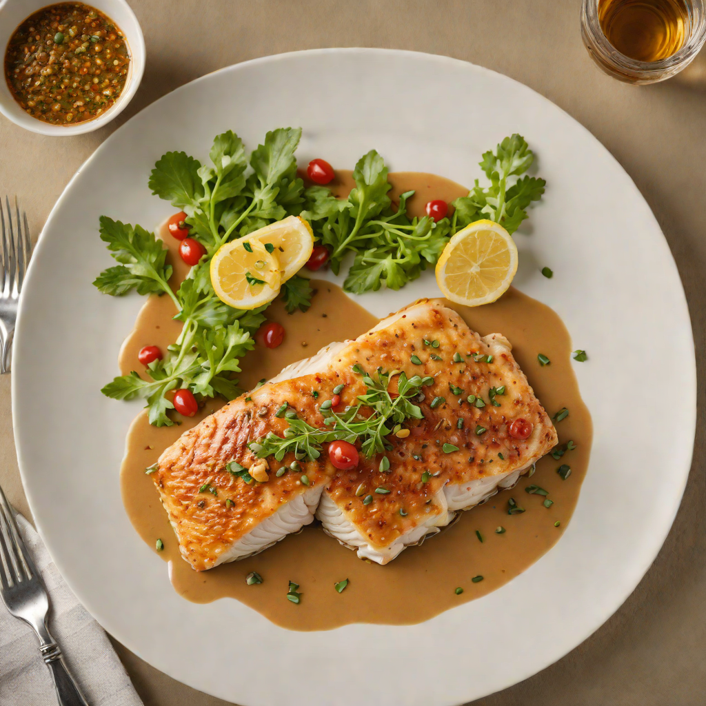 Pan-Seared Catfish with Spicy Bourbon Butter Sauce