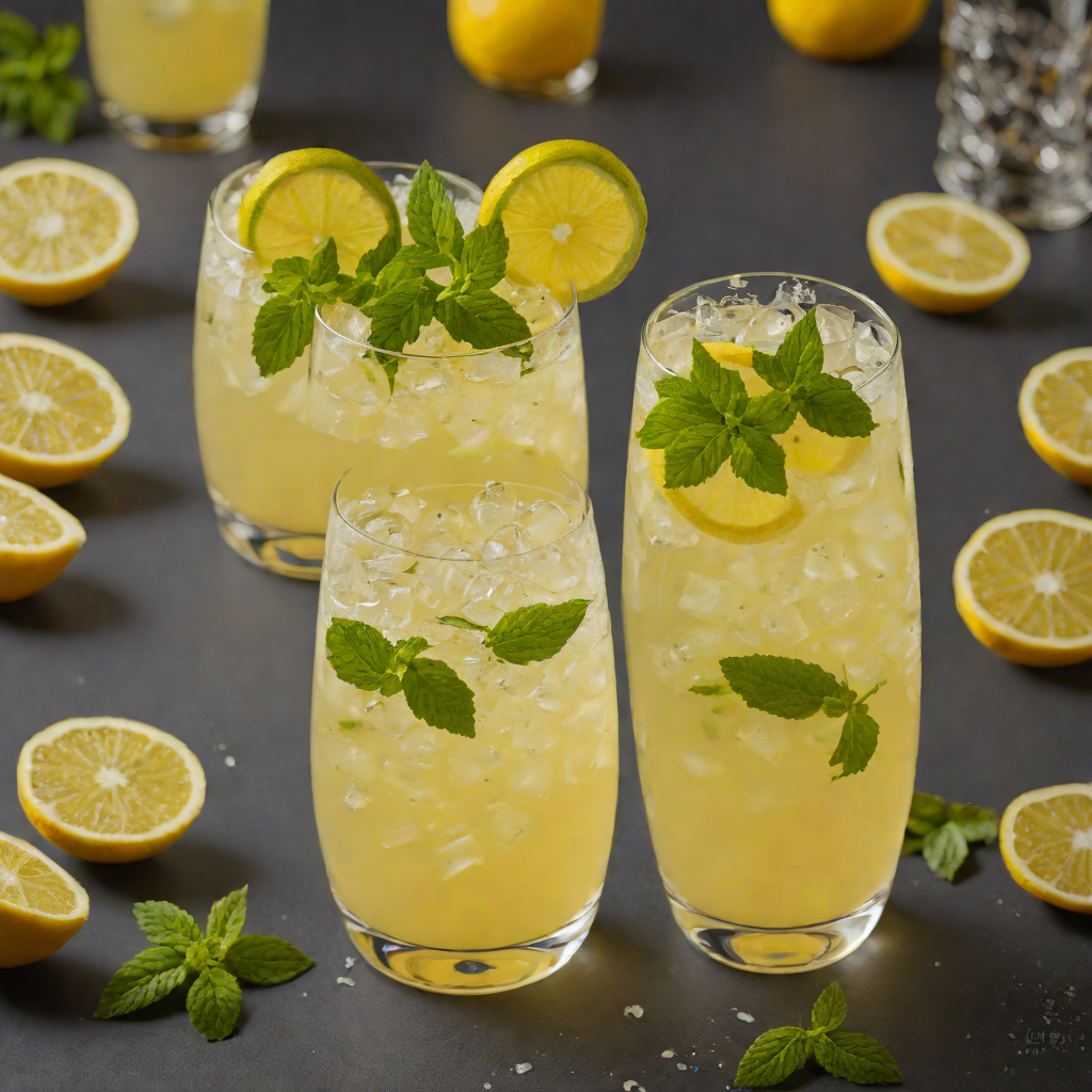 Minted Bourbon Lemonade Fizz