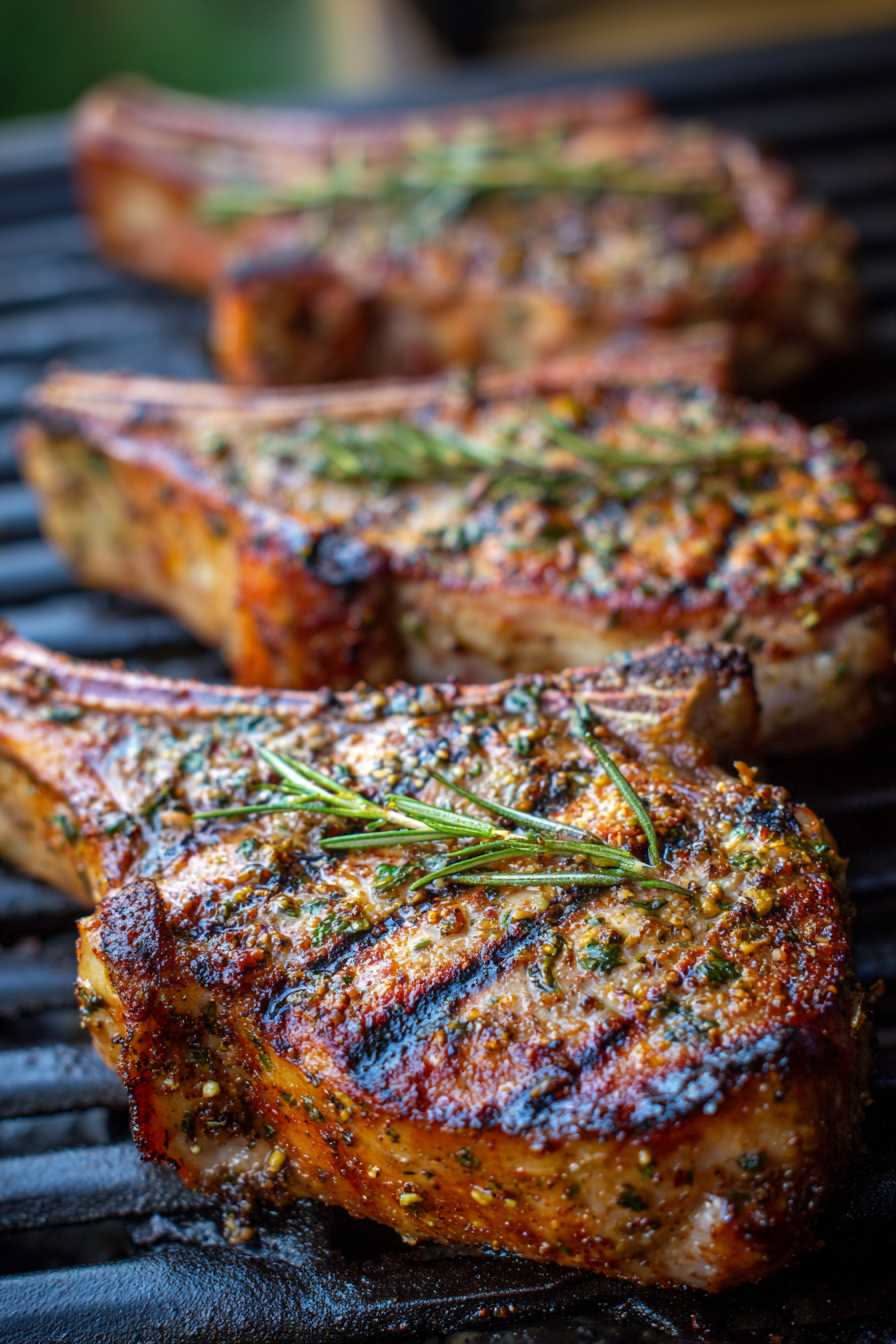 Grilled Bourbon-Glazed Pork Chops