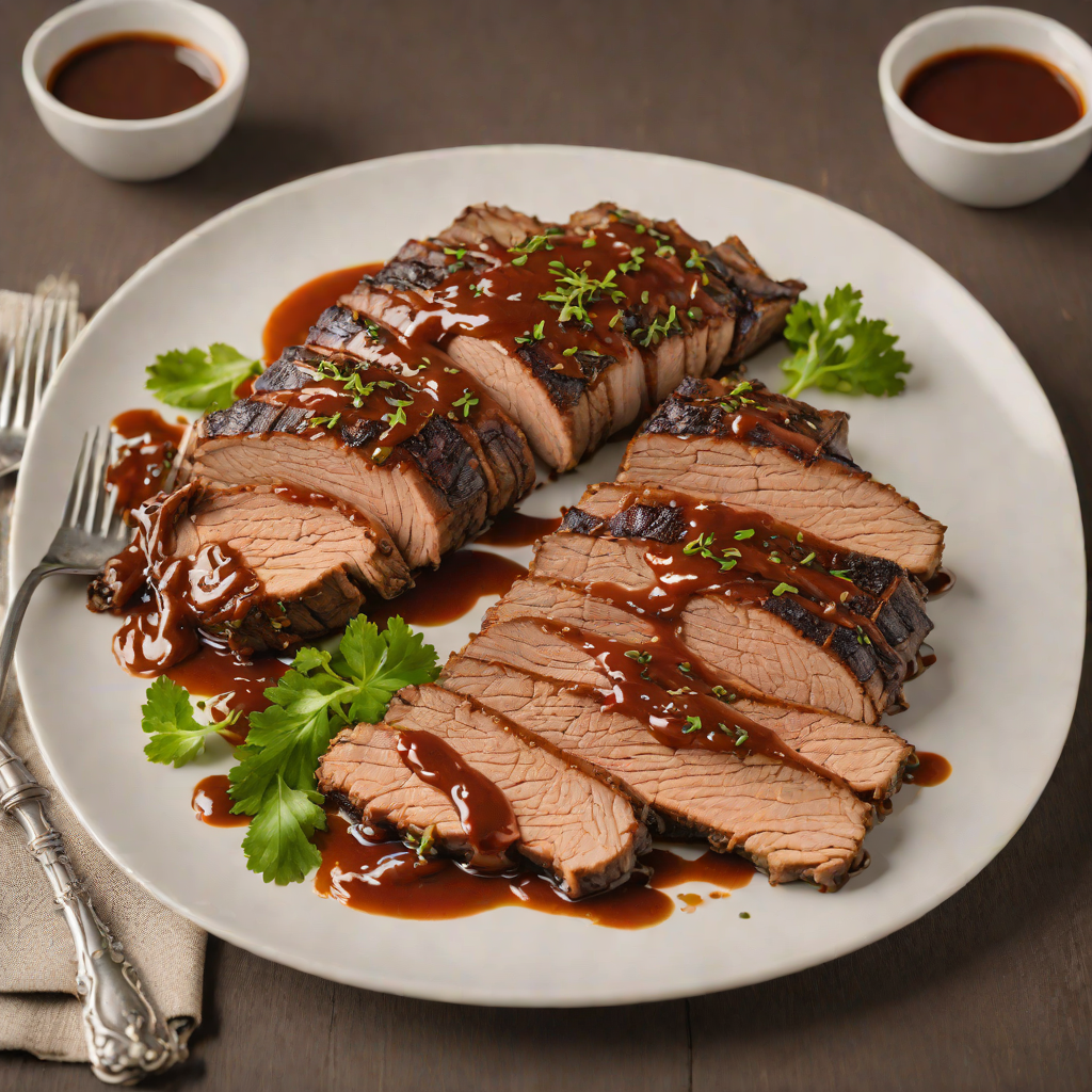 Slow-Roasted Beef Brisket with Lexington Bourbon Barbecue Sauce