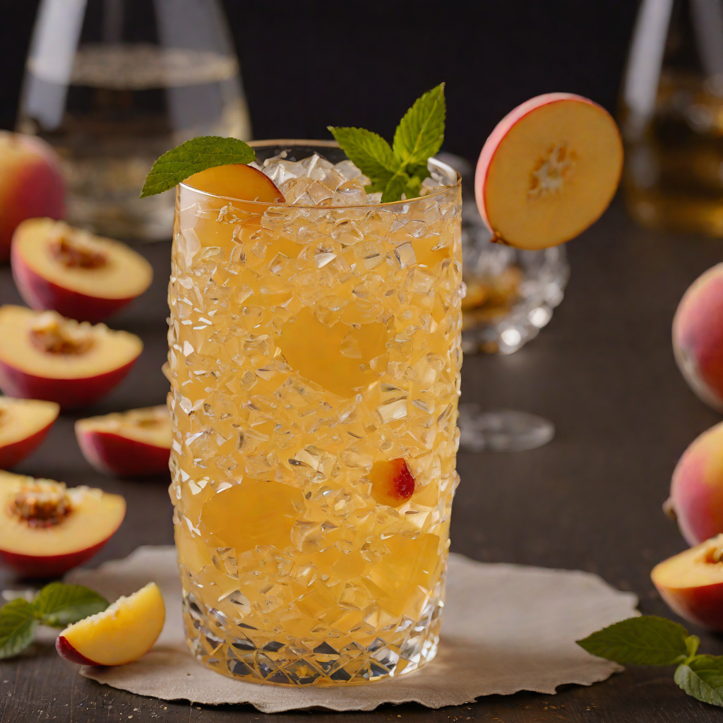 Kentucky Peach Fizz with Ginger and Lemon