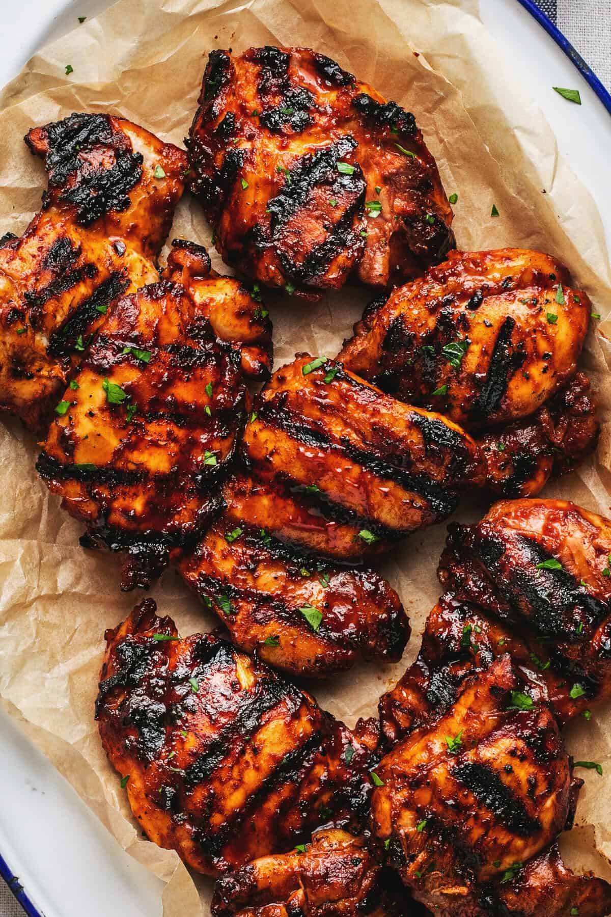 Grilled Southern-Style BBQ Chicken Thighs