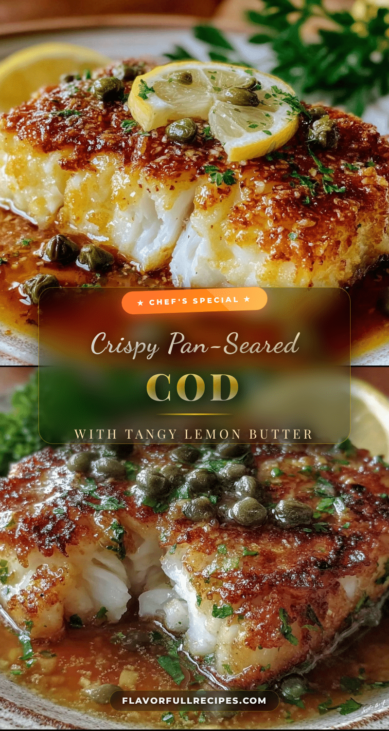 Pan-Seared Cod with Lemon-Caper Brown Butter