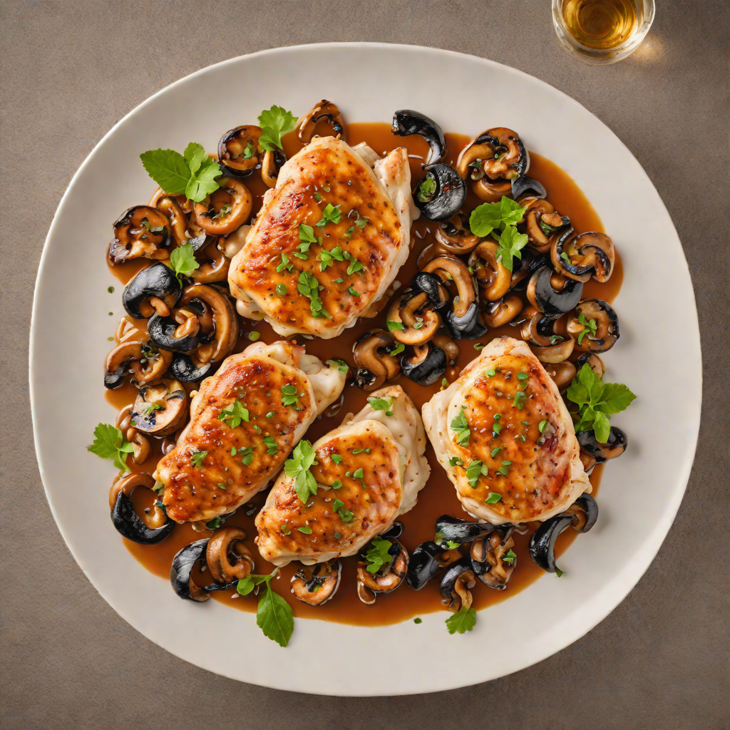 Pan-Seared Chicken with Smoky Paprika and Sautéed Mushrooms