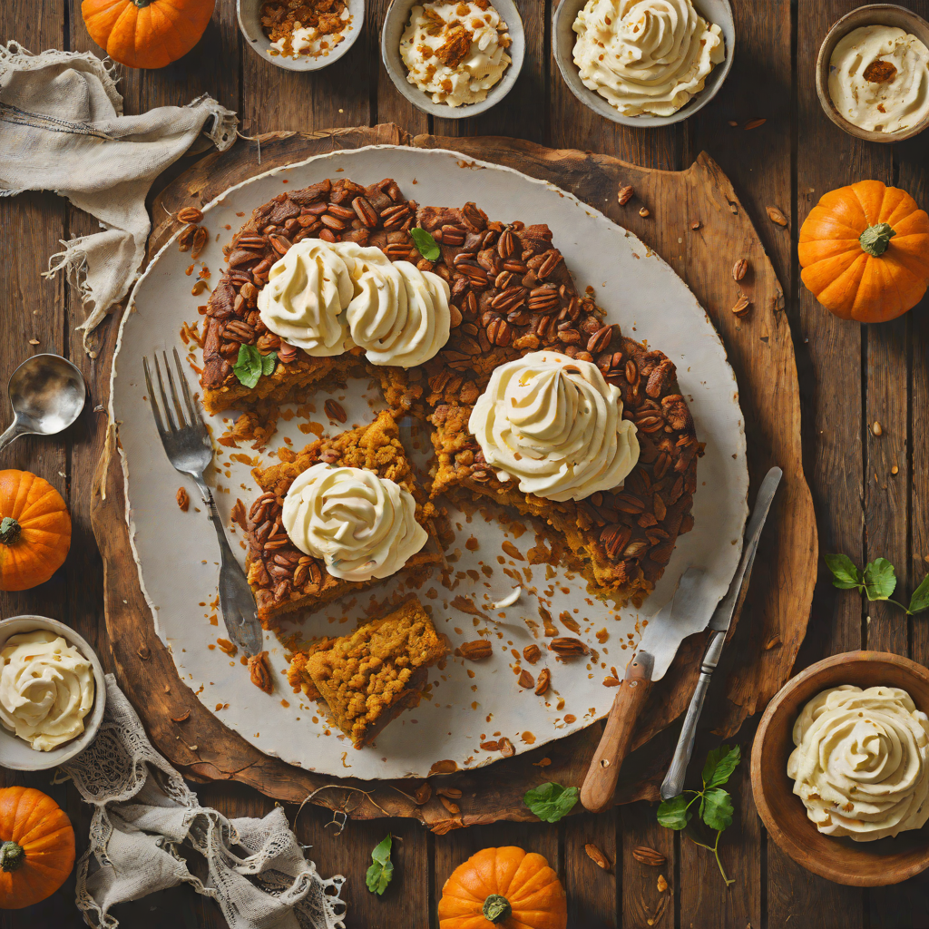 Spiced Pumpkin Dump Cake with Maple Whipped Cream