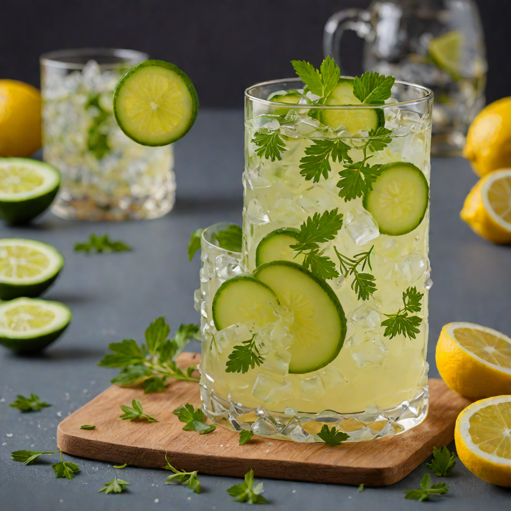 Herb-Infused Vodka Lemonade with Cucumber