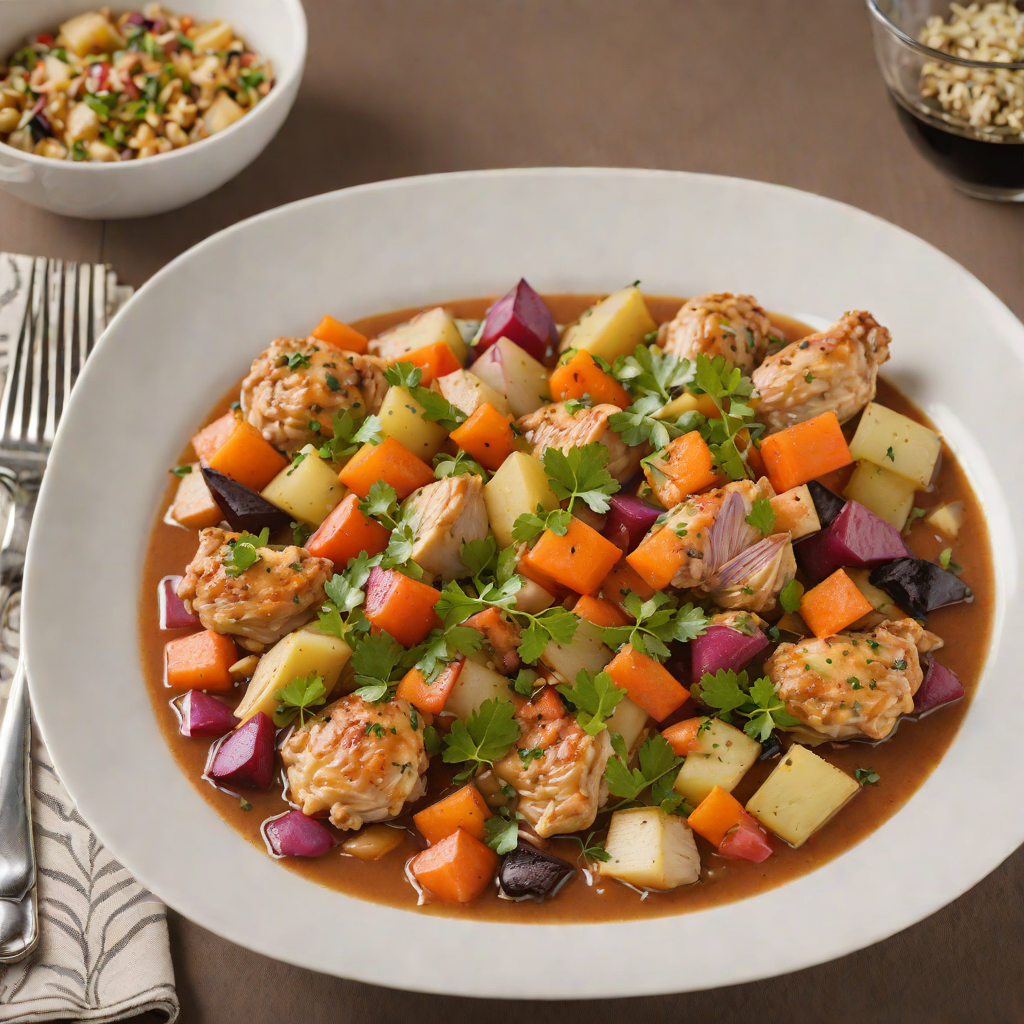Dominican-Style Chicken Stew with Root Vegetables