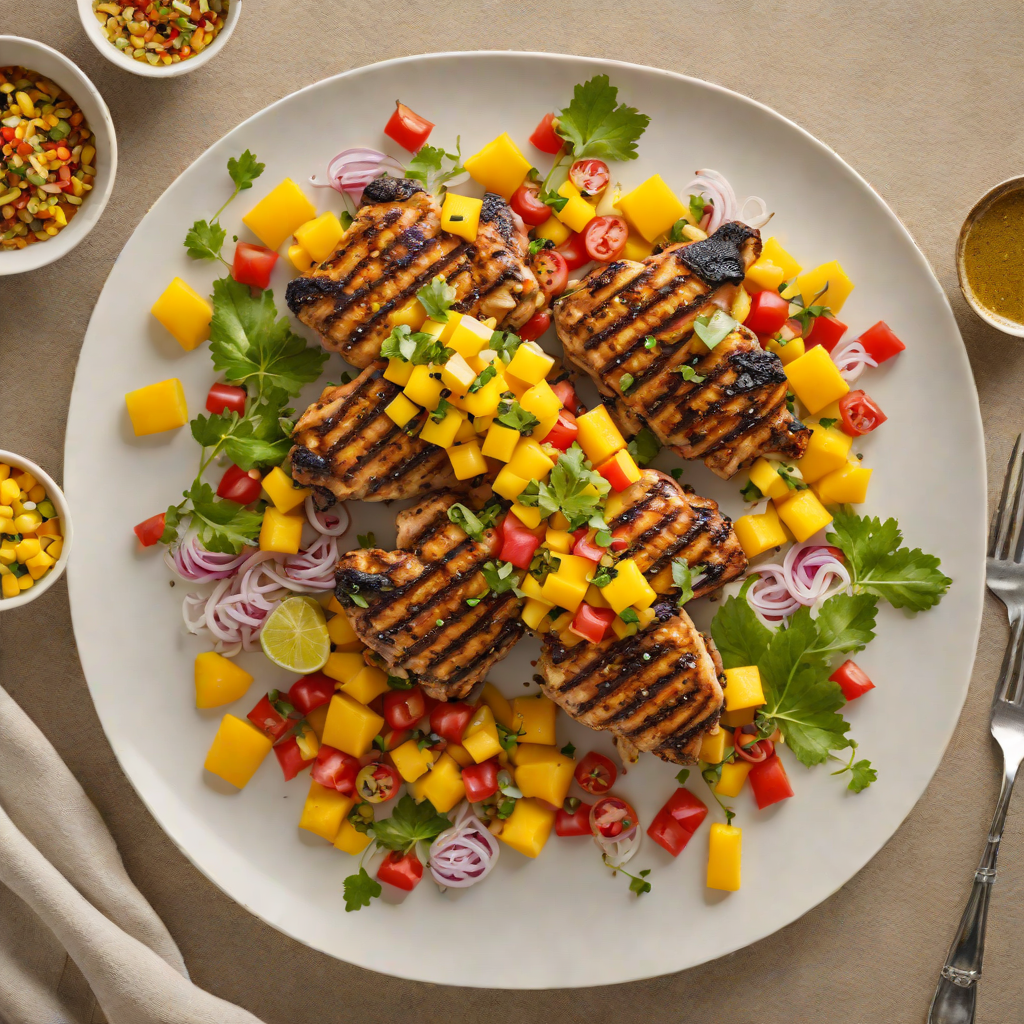 Caribbean Citrus Jerk Chicken with Mango Salsa