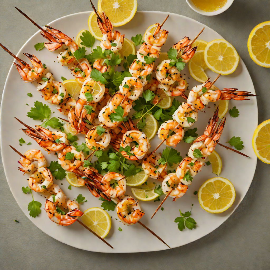 Grilled Lemon-Ginger Shrimp Skewers
