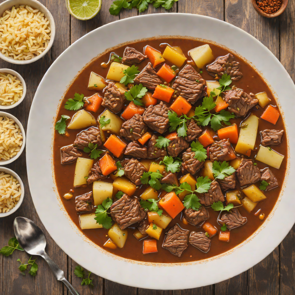 Spicy Dominican-Style Beef Stew with Root Vegetables