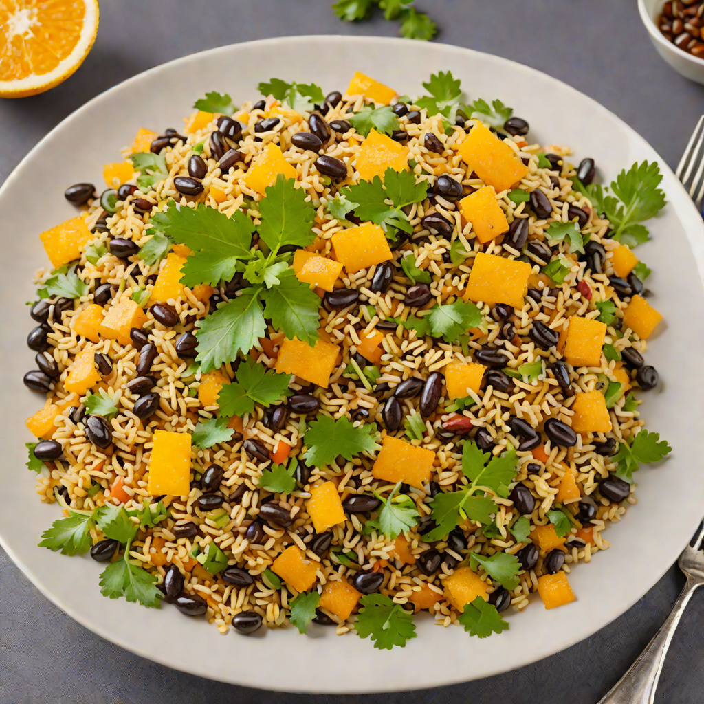 Orange and Cilantro Infused Quinoa Salad with Black Beans