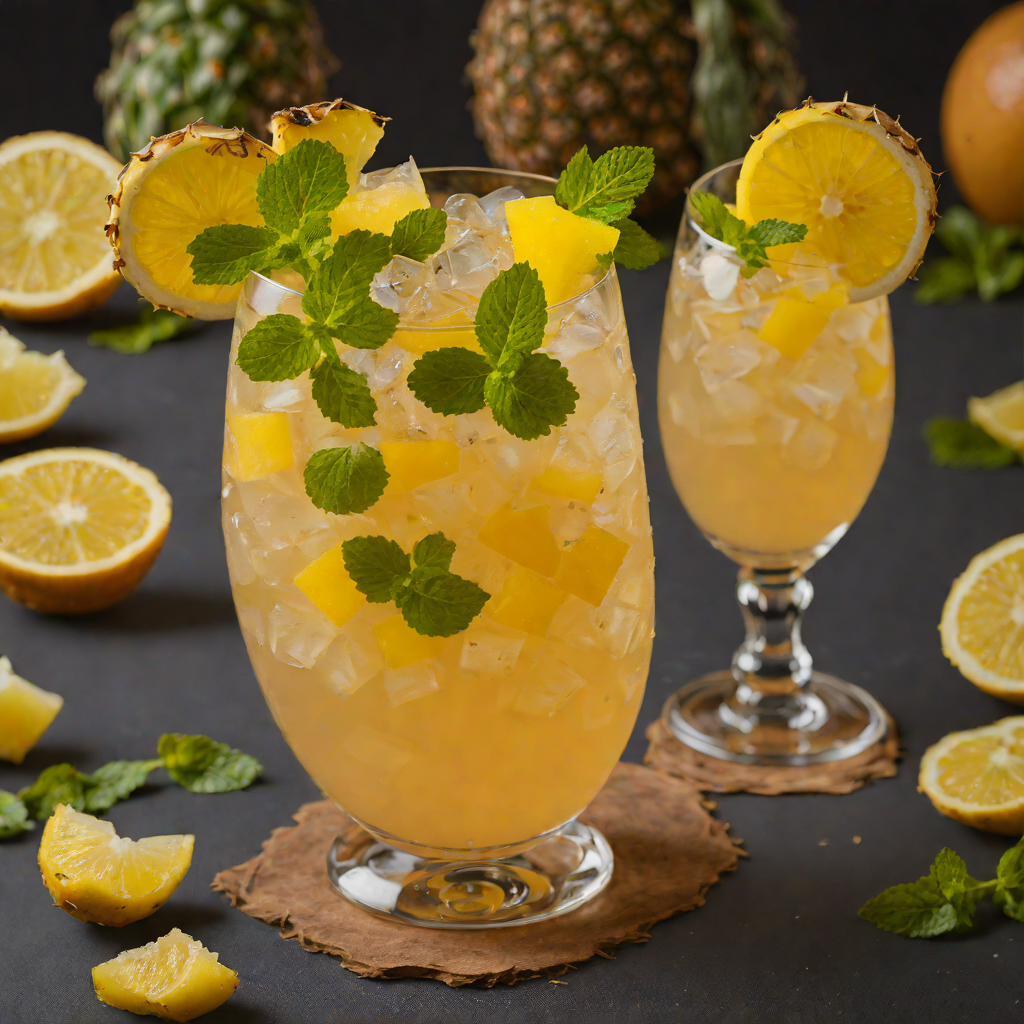 Citrus-Spiced Tropical Punch with Pineapple and Mint