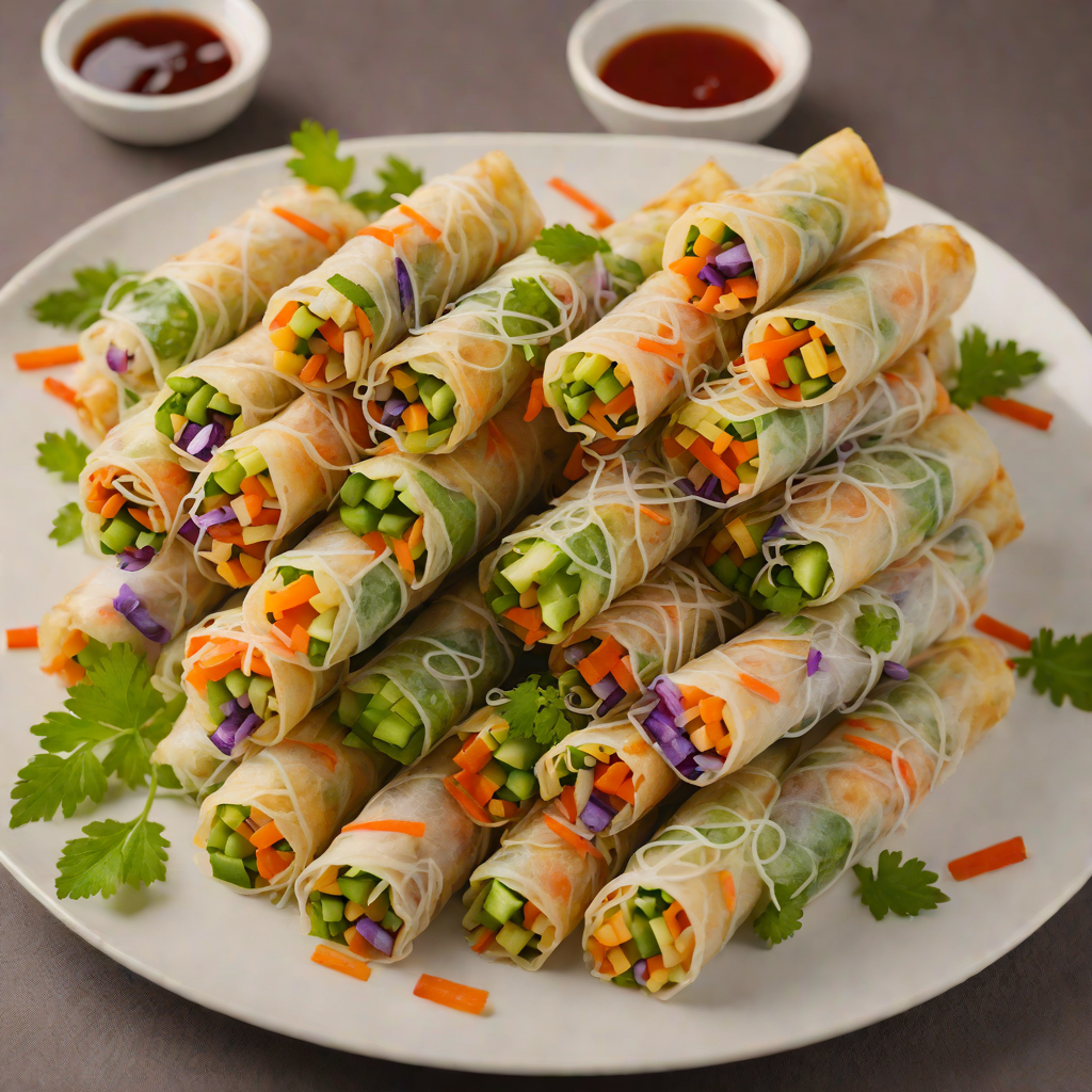 Fun Web-Inspired Rainbow Vegetable Spring Rolls